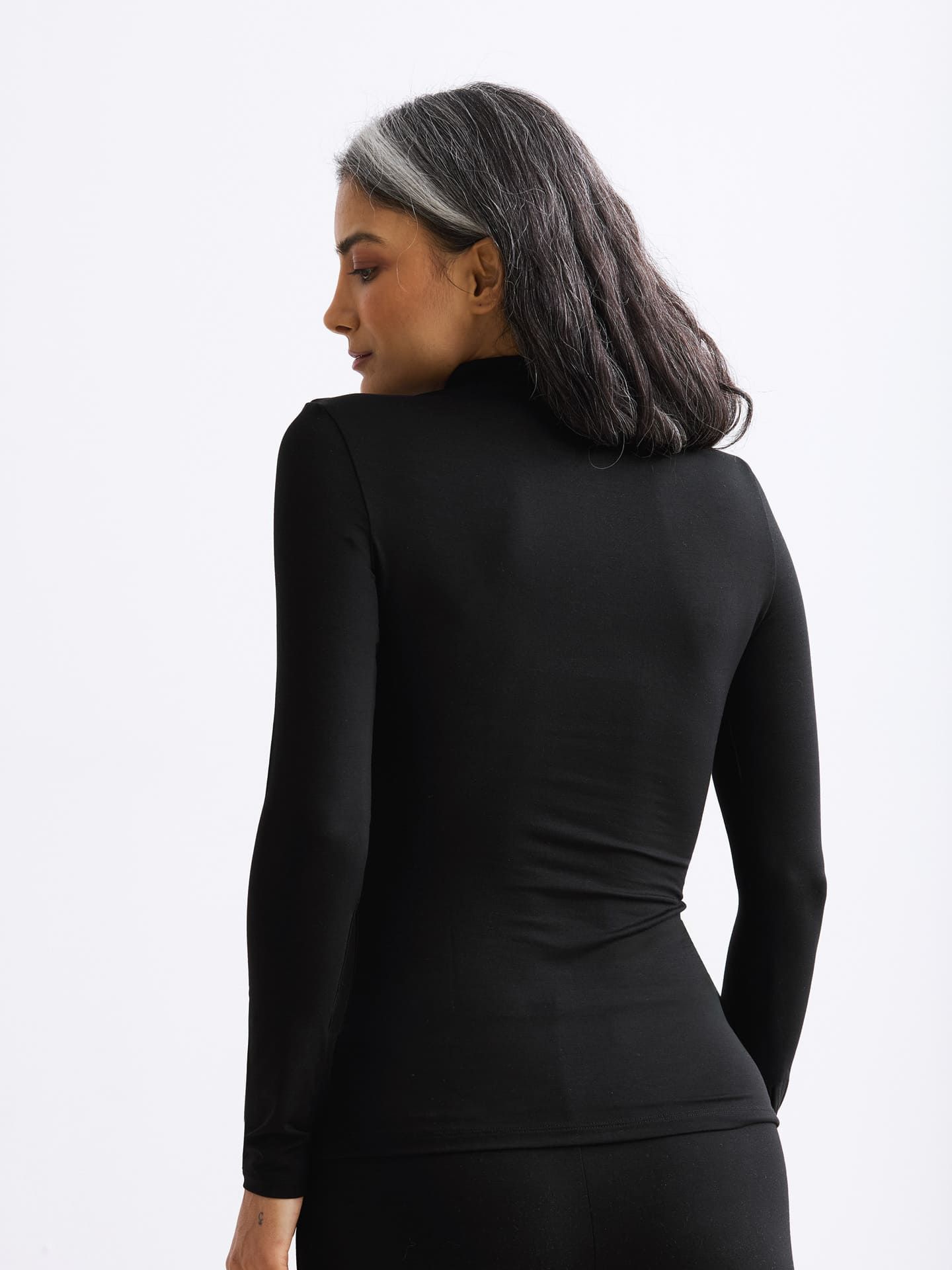 Light Touch Rollkragen Langarmshirt schwarz 9